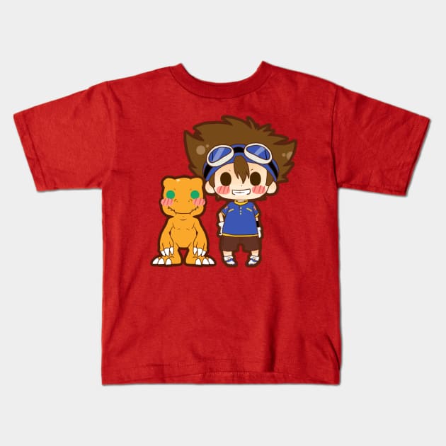 Tai & Agumon Kids T-Shirt by Potaaties